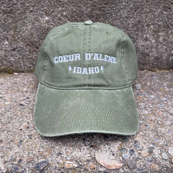 Coeur d' Alene Idaho Two Trees Dad Hat